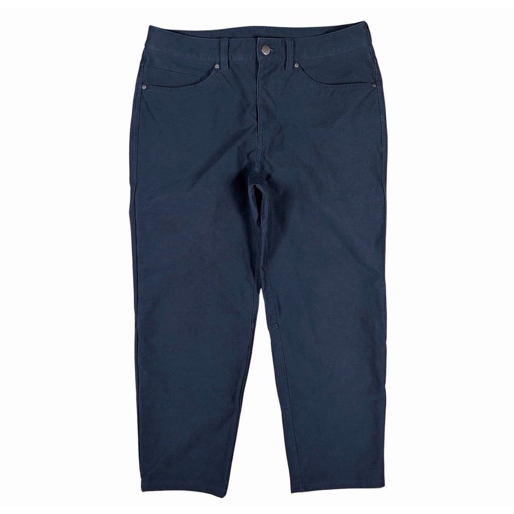 Lululemon Navy Blue Jeans ABC Crop Pant Relaxed Utilitech 31x26 Performance